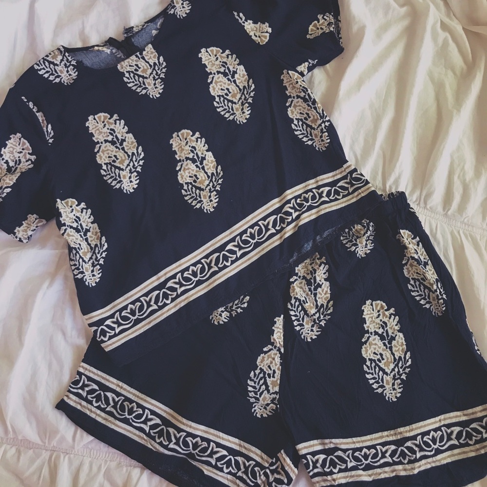 Navy matching set(shorts & shirt)